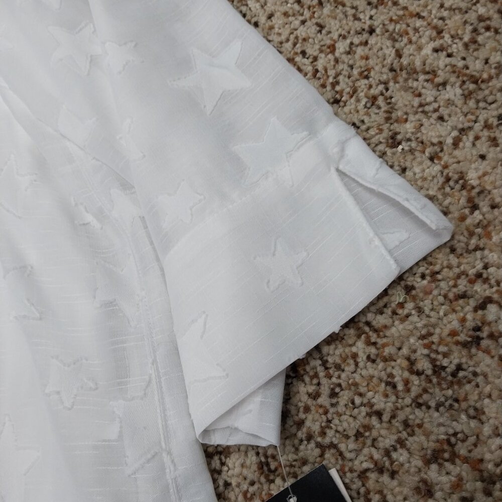 3399 Size 18P Alfred Dunner Shell & Button Down Top White Stars NWT - Picture 2 of 9